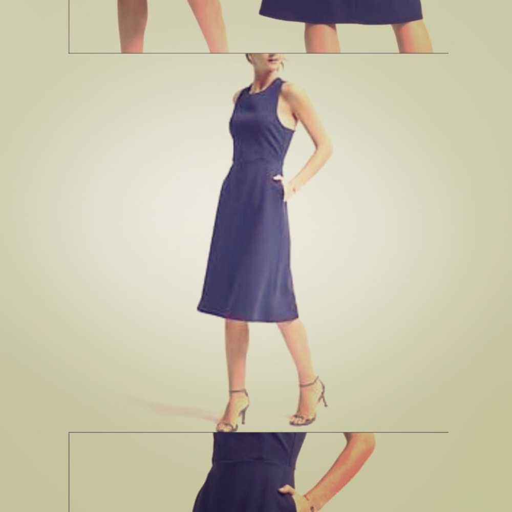 Banana republic blue cross back dress